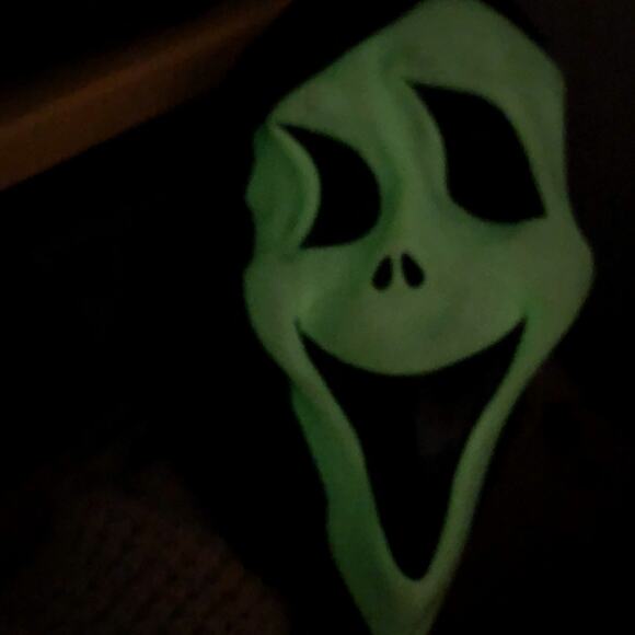 Scream Mask Vintage Smiley Tate Fun World Div Glow in the Dark 11.5" - Picture 3 of 10